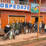 The group with a nice pet peccary (image by Leo Garrigues)