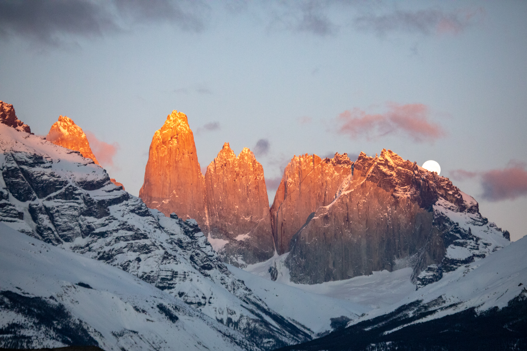 Torres del Paine at sunrise (image by Mark Beaman)