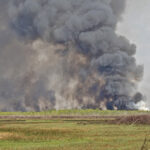 Fire at Knuckey's Lagoon (image by Richard Drew)