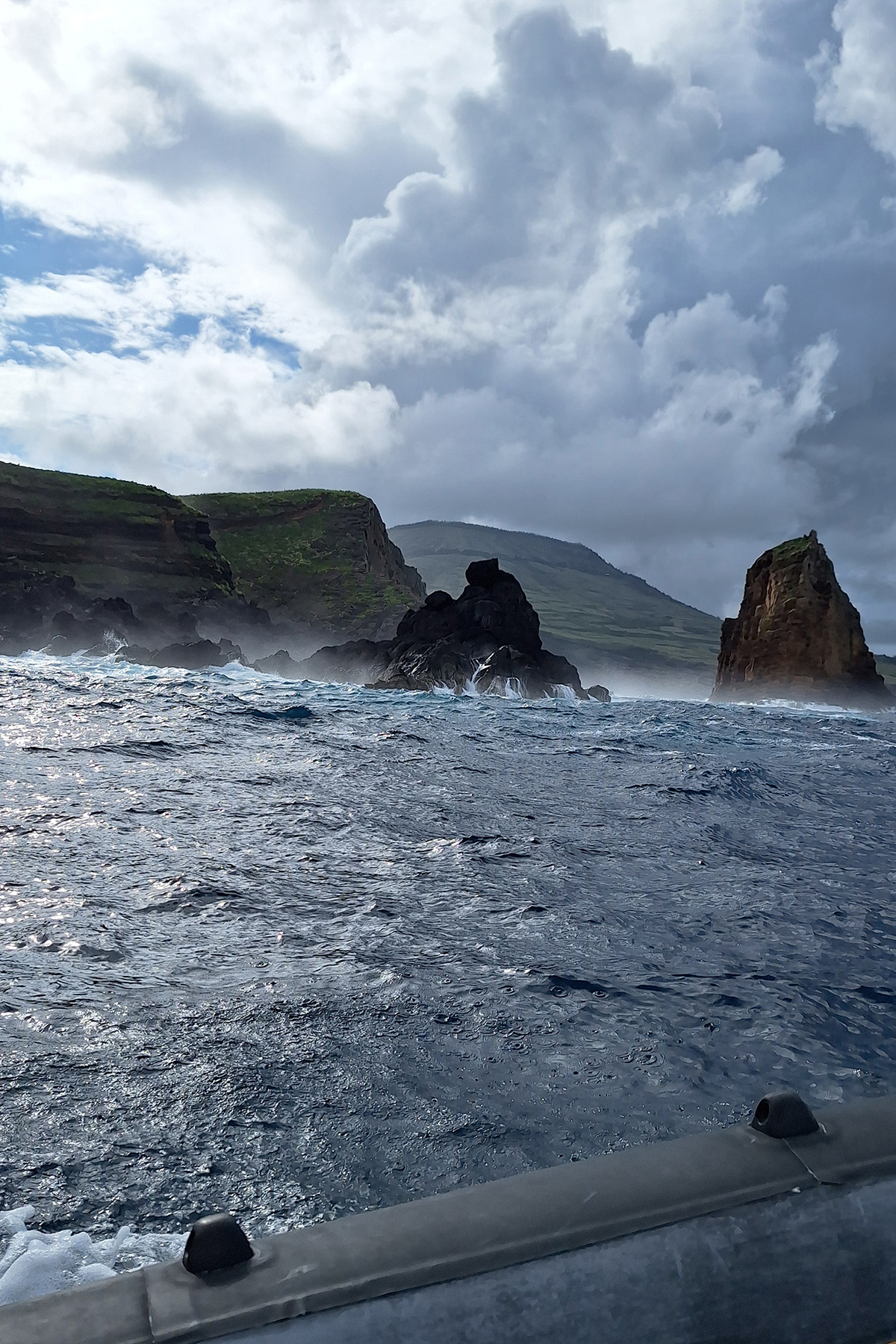The coast of Graciosa as seen from our pelagic trip (image by Diedert Koppenol)
