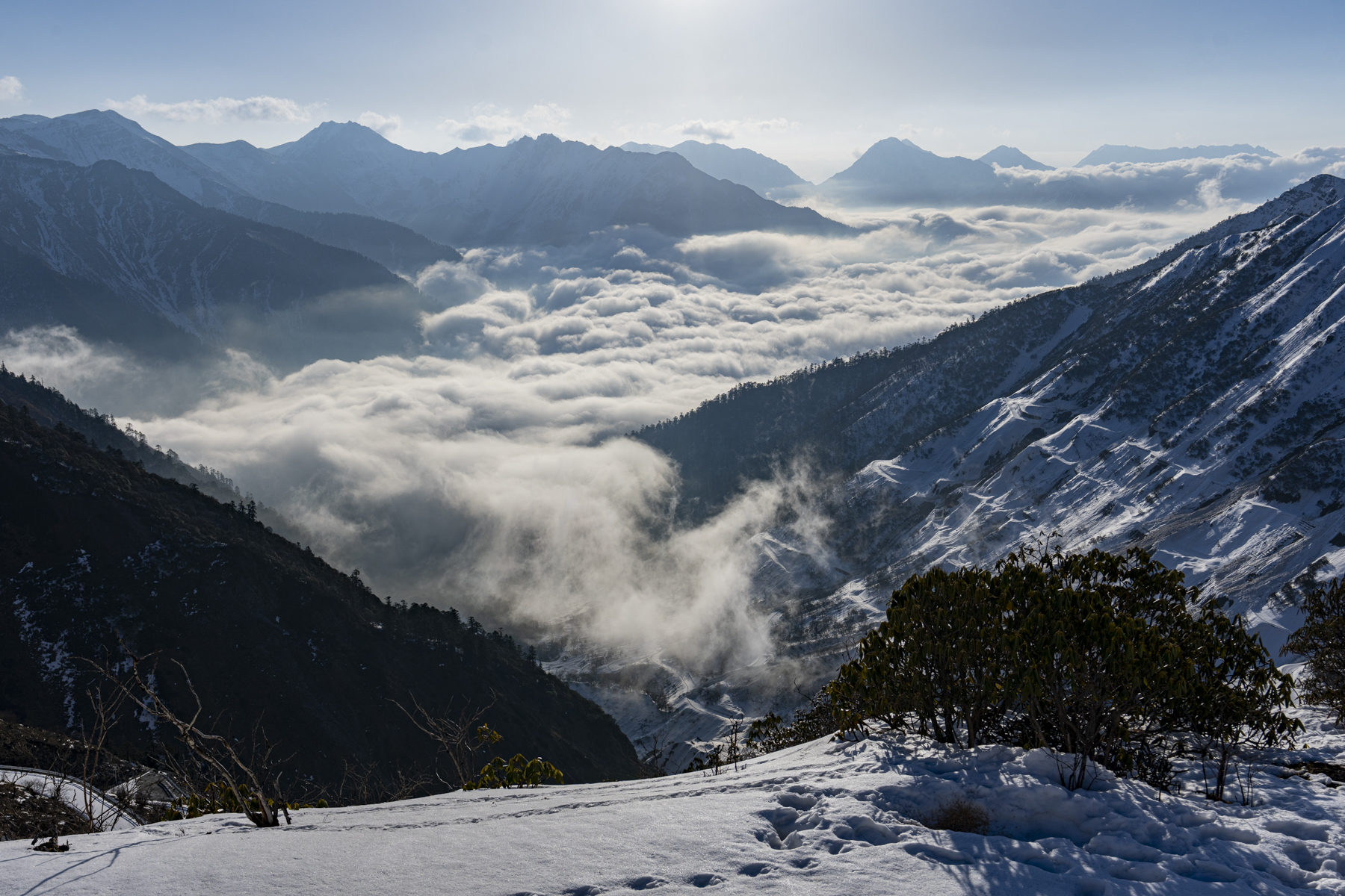 A sea of cloud in the mountains of Sichuan (image by Mark Beaman)