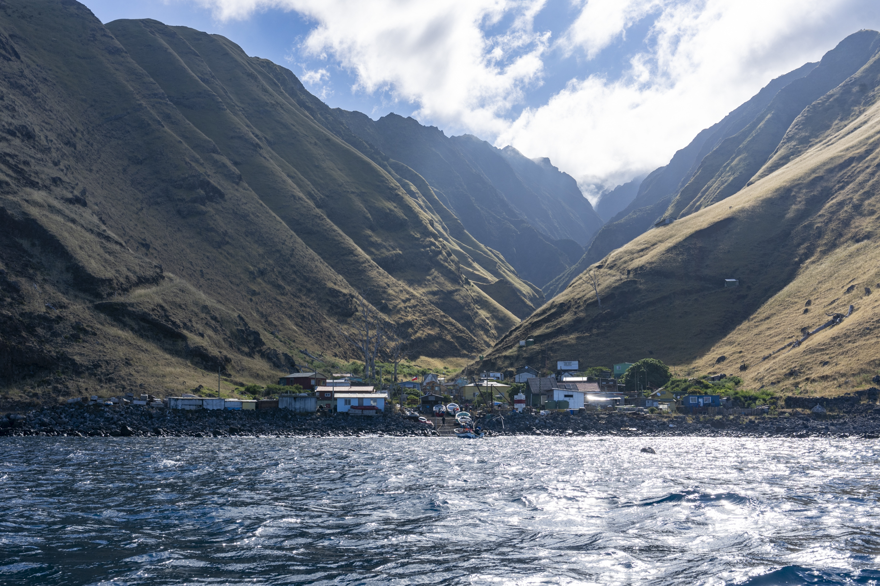 The 'lobster village' on Alejandro Selkirk or Masafuera (image by Mark Beaman)