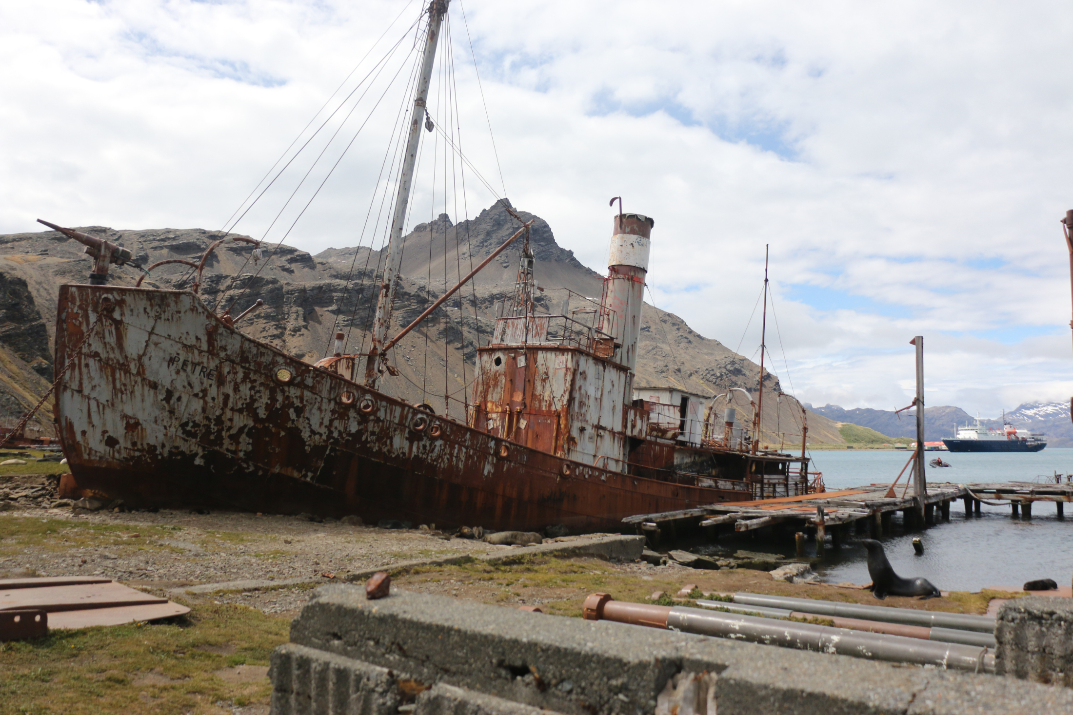 Abandoned whaling station at Grytviken (image by Michael O'Clery)