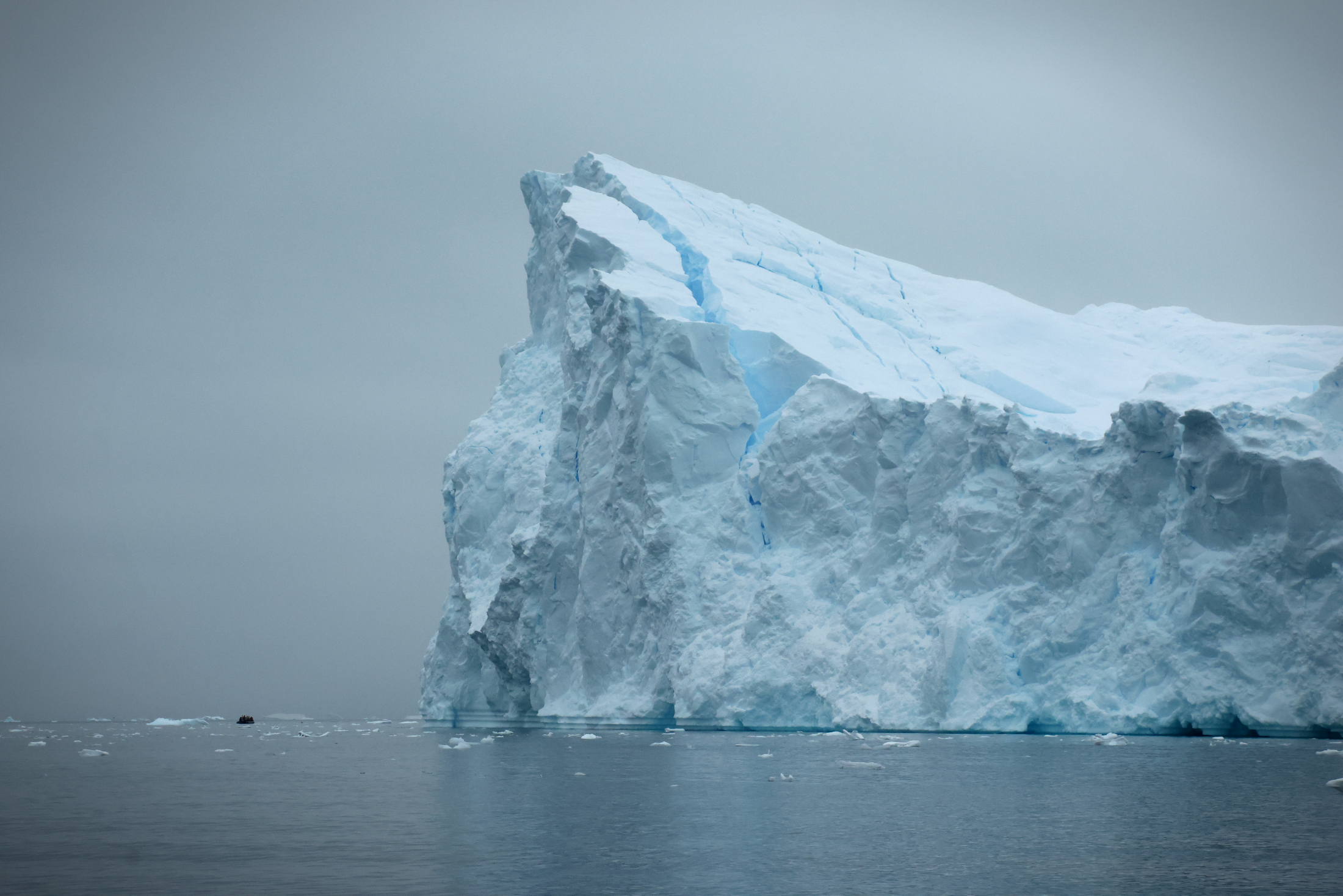 Look closely, there's a zodiac dingy there! (image by Michael O'Clery)