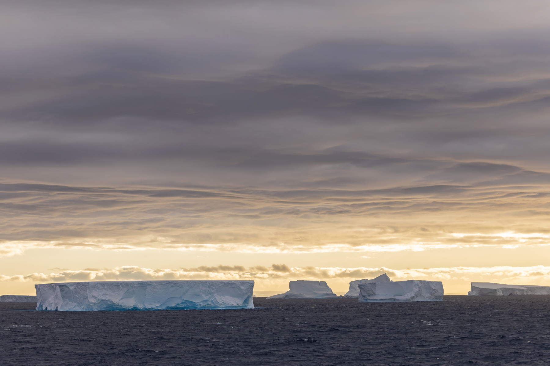 Tabular Icebergs (image by Mike Watson)