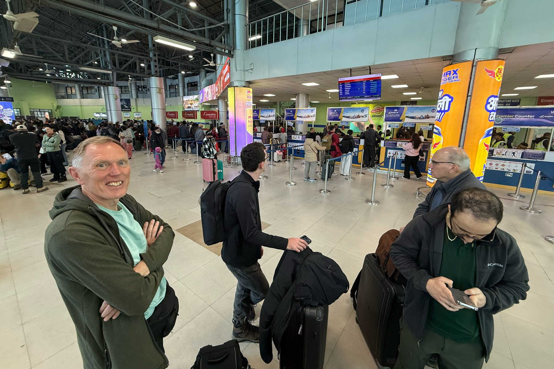 Checking in (image by Mike Watson)