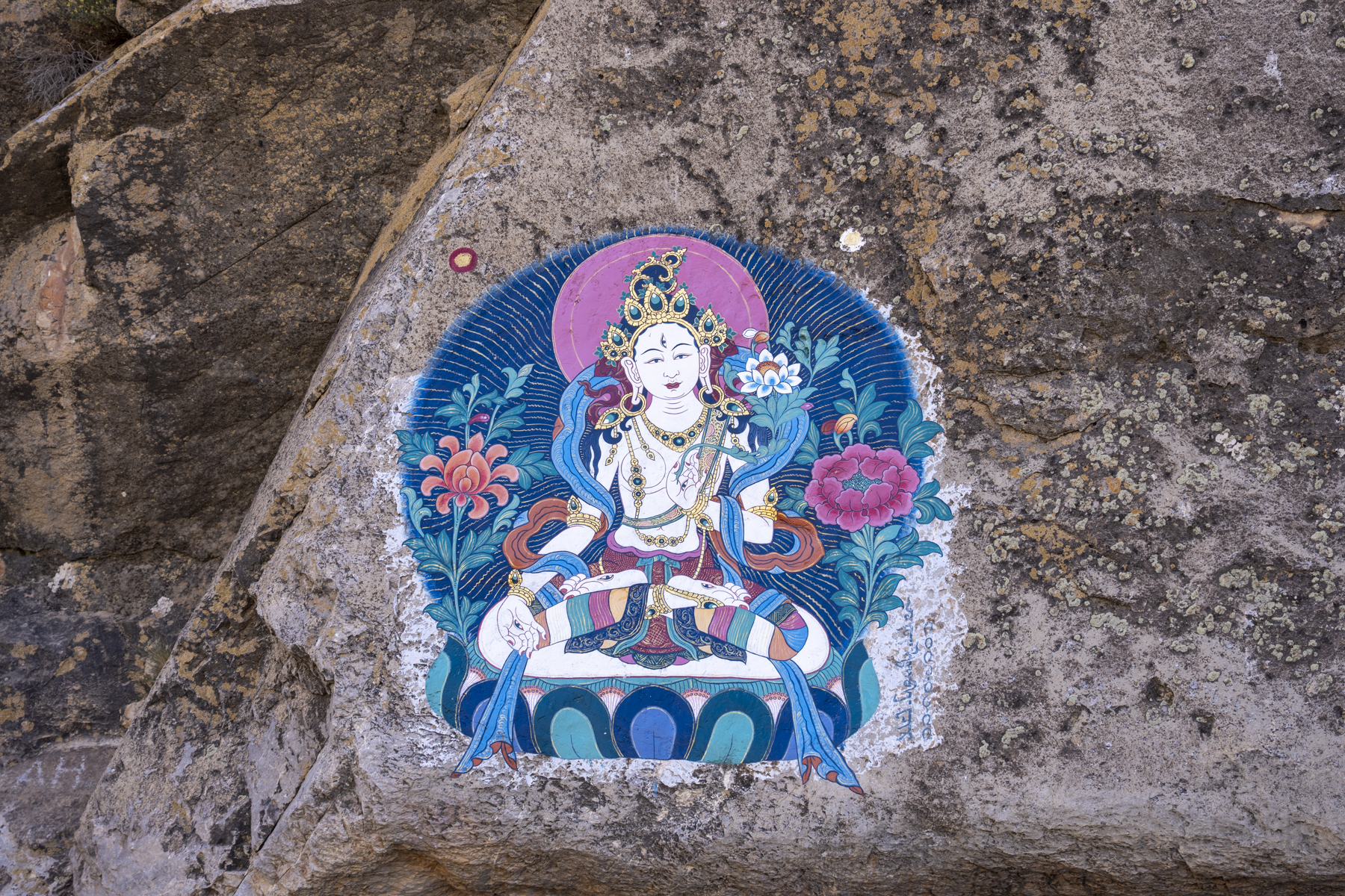 A Buddhist rock painting in the Gobi Altai (image by Mark Beaman)