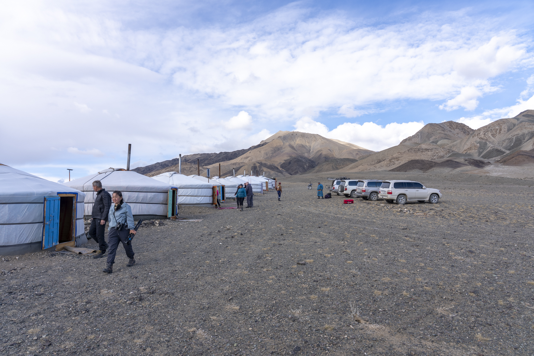 Our ger camp in the Jargalant (image by Mark Beaman)