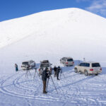 One of the Snow Leopard watchpoints after overnight snow, soon to melt (image by Mark Beaman)